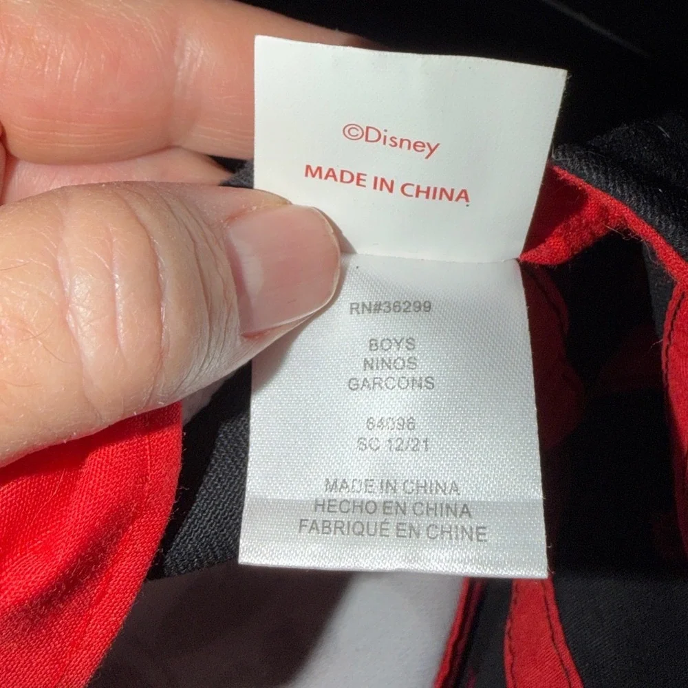 Disney Mickey Mouse Baseball Cap Boys OS‎ Black Red Excellent 3D Ears Hat